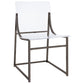 Adino Acrylic Dining Side Chair Black Nickel (Set of 2)