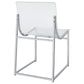 Adino Acrylic Dining Side Chair Chrome (Set of 2)