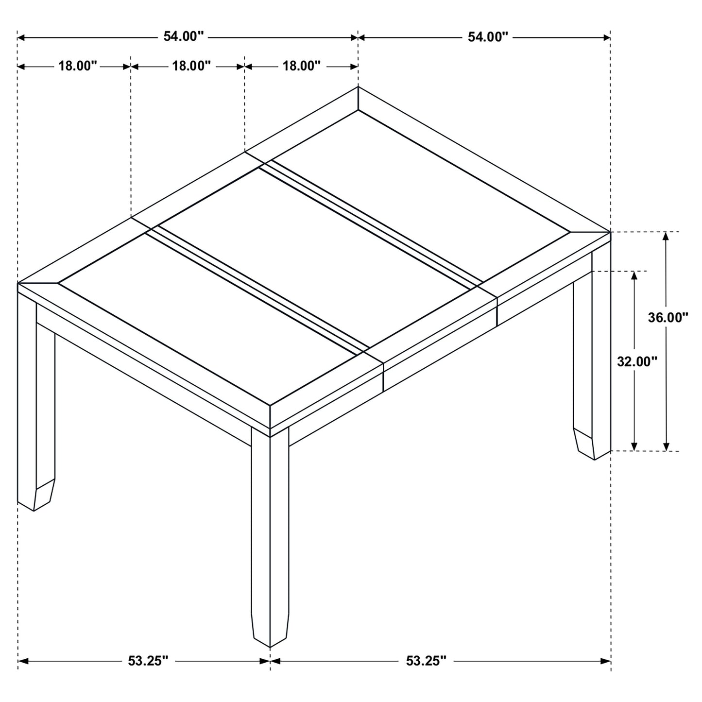 Elodie 54-inch Extension Counter Height Dining Table Grey