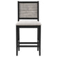 Elodie Wood Counter Chair Grey and Black (Set of 2)