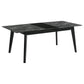 Crestmont 78-inch Extension Dining Table Black Faux Marble