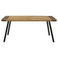 Maverick Rectangular Tapered Legs Dining Table Natural Mango and Black