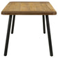 Maverick Rectangular Tapered Legs Dining Table Natural Mango and Black