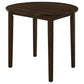 Bucknell 3-piece Round Drop Leaf Dining Table Set Cappuccino