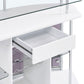 Gideon Curved Glass Top Home Bar Cabinet White High Gloss