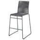 Jerome Woven Rope Metal Bar Chair Charcoal (Set of 2)