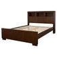 Jessica Eastern King LED Storage Bookcase Bed Cappuccino