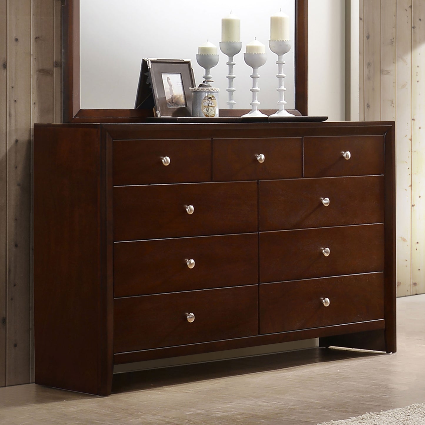 Serenity 9-drawer Dresser Rich Merlot