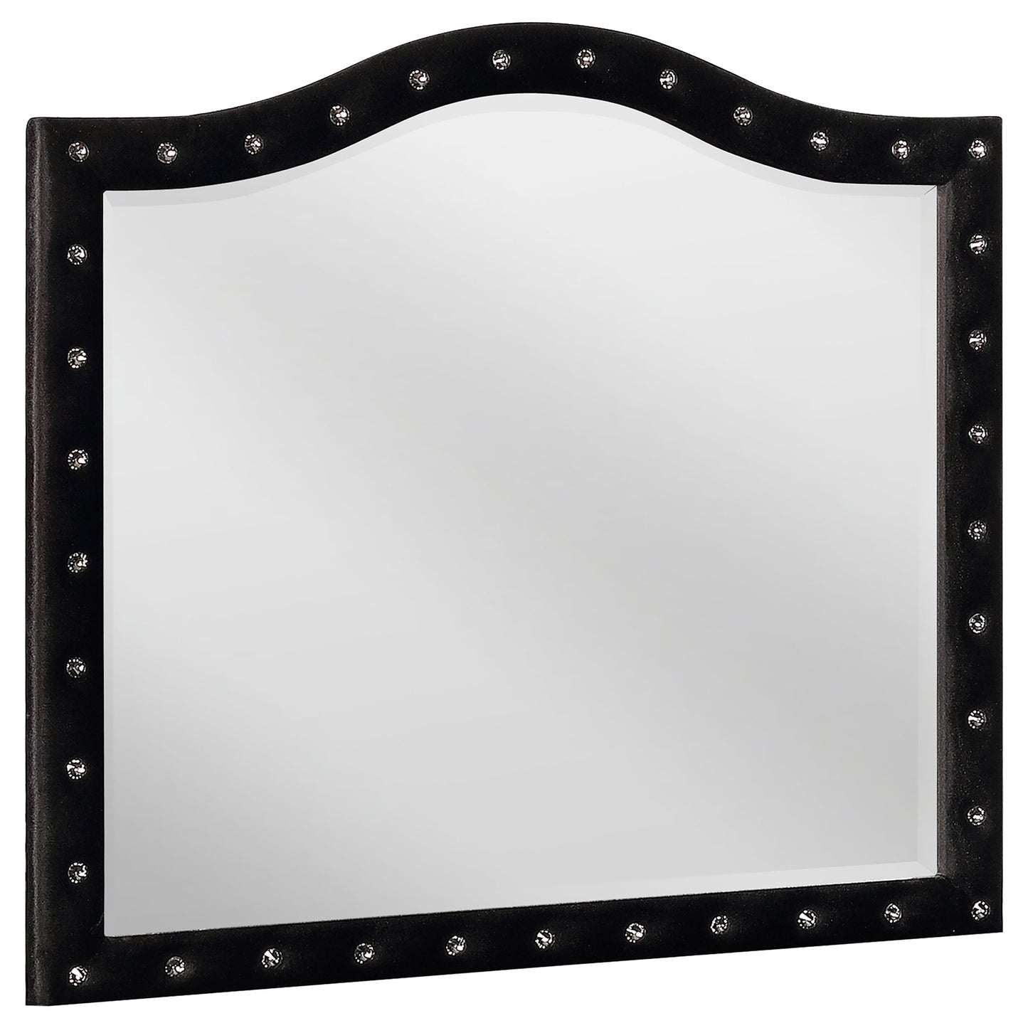 Deanna Upholstered Dresser Mirror Black