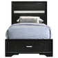 Miranda Wood Twin Storage Panel Bed Black