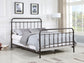 Livingston Metal Queen Open Frame Bed Dark Bronze