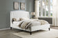 Mosby Upholstered Eastern King Wingback Bed Snow