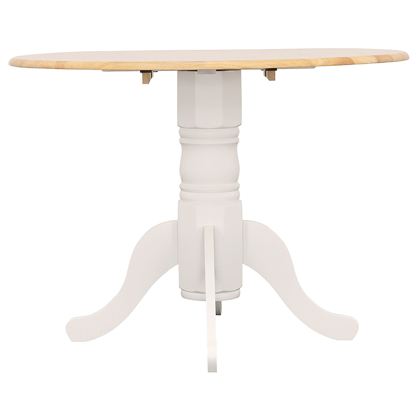 Allison Round 40-inch Drop Leaf Extension Dining Table White