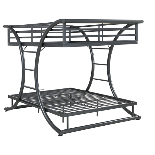 Stephan Metal Full Over Full Bunk Bed Gunmetal