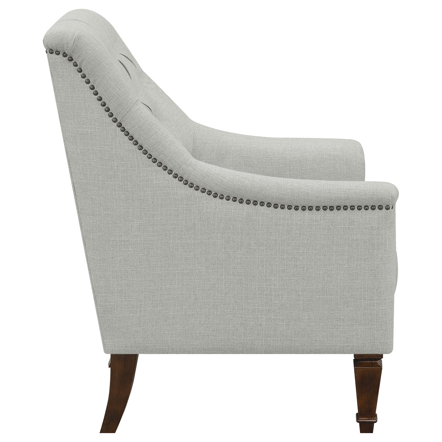 Avonlea Fabric Upholstered Sloped Arm Chair Grey Fabric