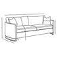 Corliss Upholstered Arched Arm Sofa Beige