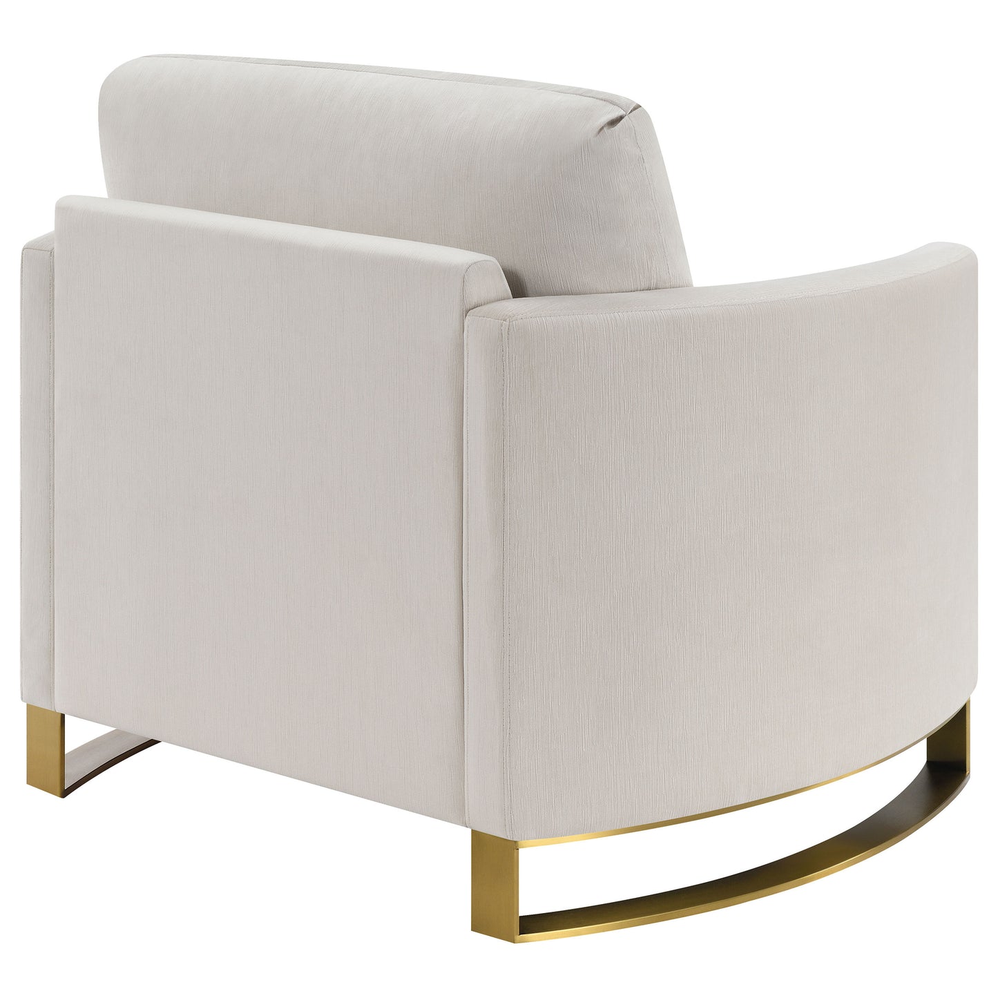 Corliss Upholstered Arched Arm Accent Chair Beige