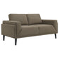 Rilynn 2-piece Upholstered Track Arm Sofa Set Brown