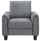 Davis 3-piece Upholstered Rolled Arm Sofa Grey