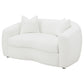 Isabella Faux Sheepskin Upholstered Loveseat Natural