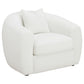 Isabella Faux Sheepskin Upholstered Accent Chair Natural