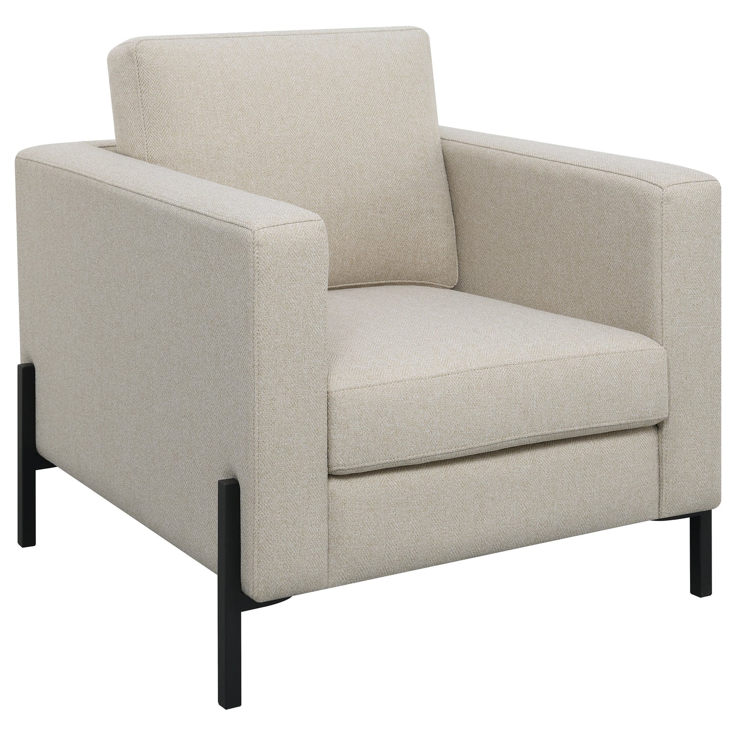 Tilly Upholstered Track Arm Accent Chair Oatmeal