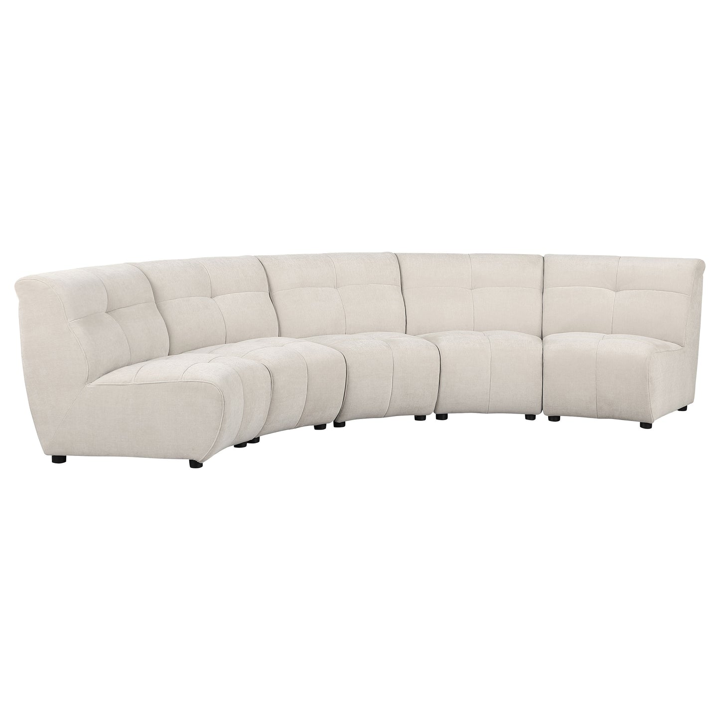 Charlotte 5-piece Upholstered Modular Sectional Sofa Ivory