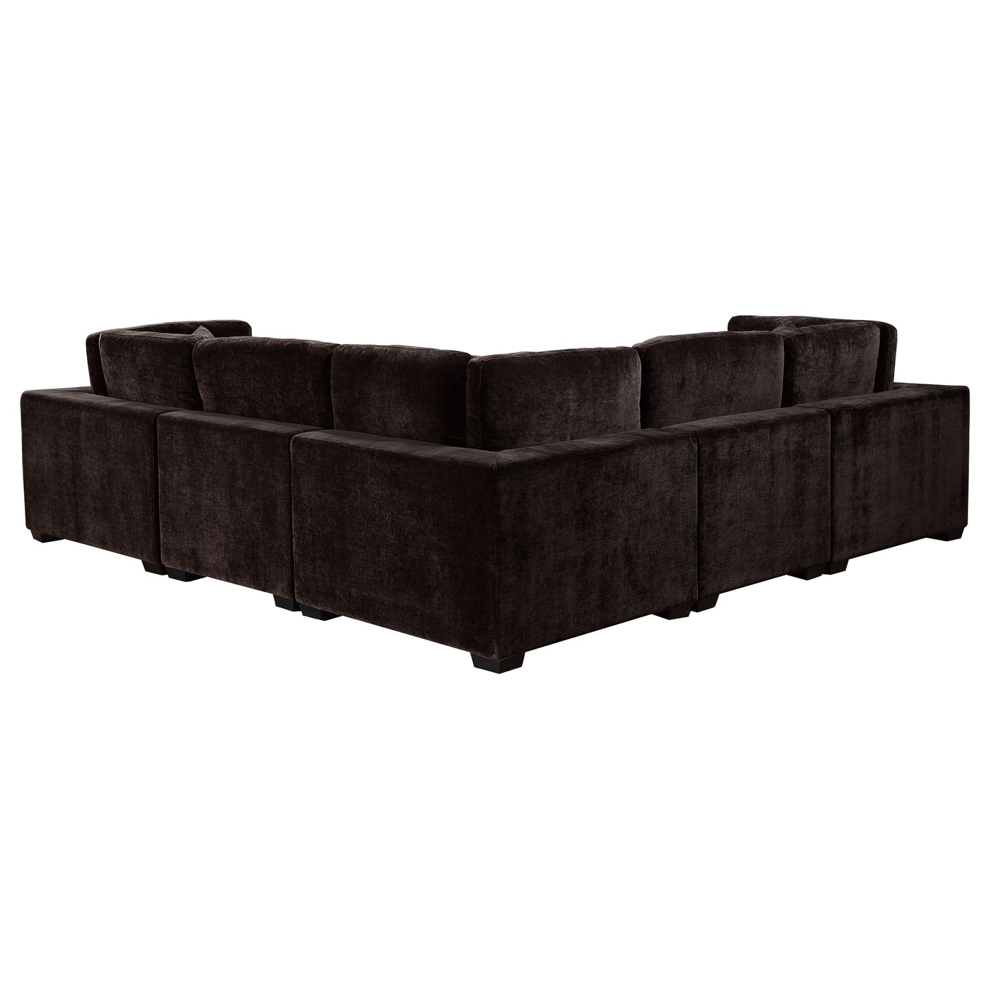 Lakeview 5-piece Upholstered Modular Sectional Chocolate