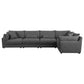 Sasha 5-piece Upholstered Modular Sectional Barely Black