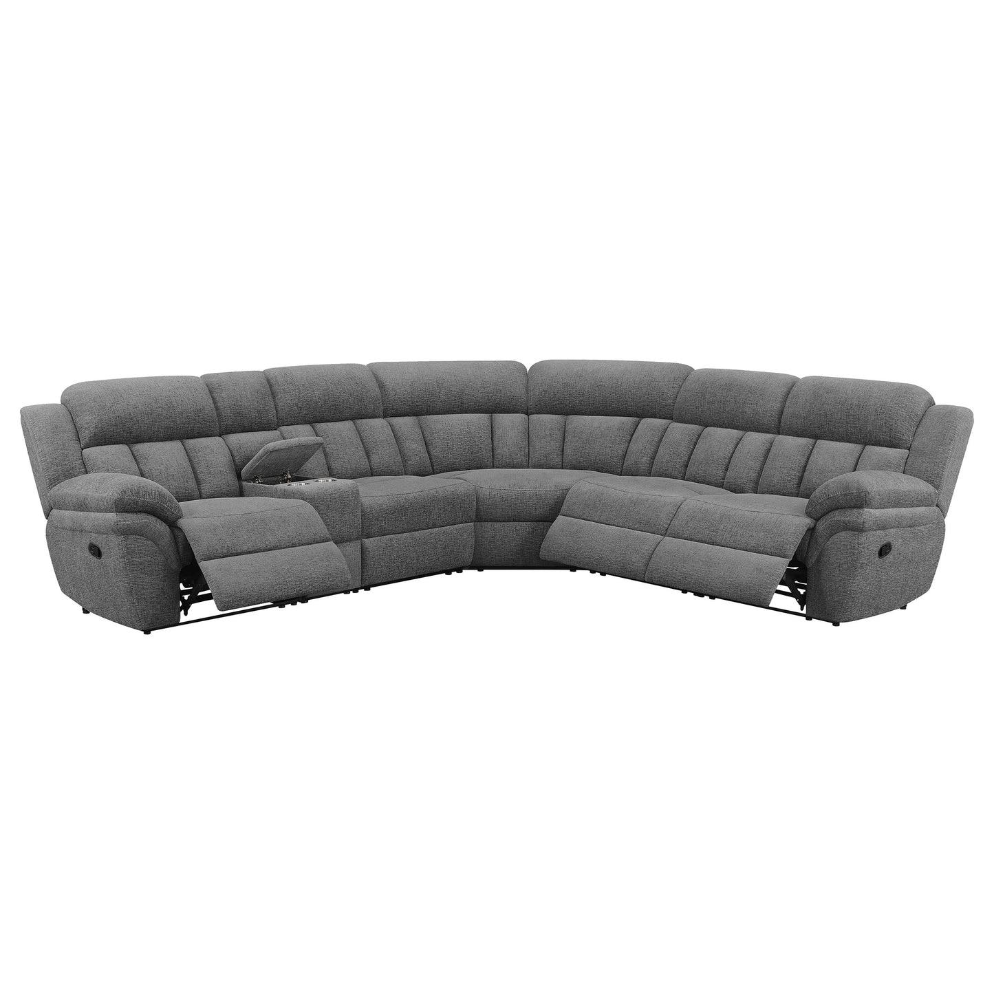 Bahrain 6-piece Modular Reclining Sectional Sofa Charcoal