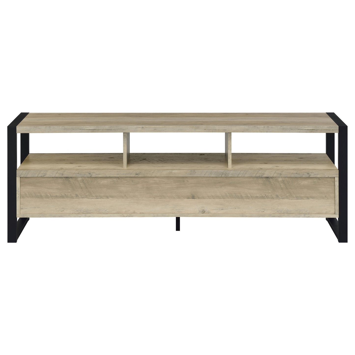 James 3-drawer Engineered Wood 60" TV Stand Distressed Pine