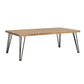 Zander Rectangular Wood Top Coffee Table Natural Brown