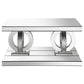 Breena Rectangular Mirrored Acrylic Coffee Table Silver