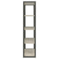 Loomis 72-inch 4-shelf Bookshelf Whitewashed Grey