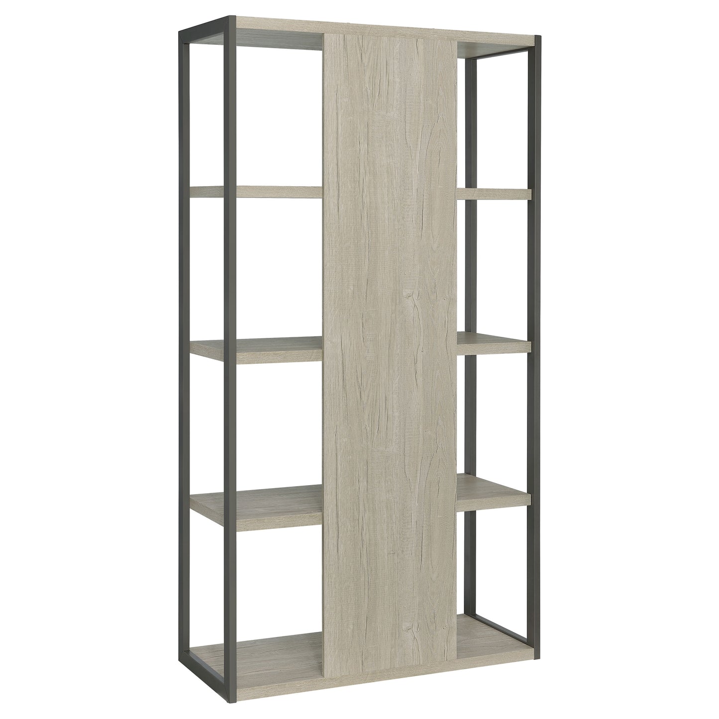 Loomis 72-inch 4-shelf Bookshelf Whitewashed Grey