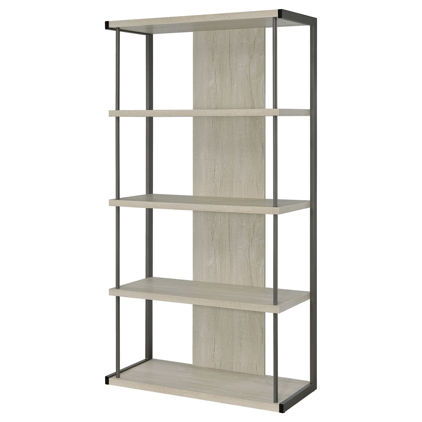 Loomis 72-inch 4-shelf Bookshelf Whitewashed Grey