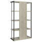 Loomis 4-shelf Bookcase Whitewashed Grey