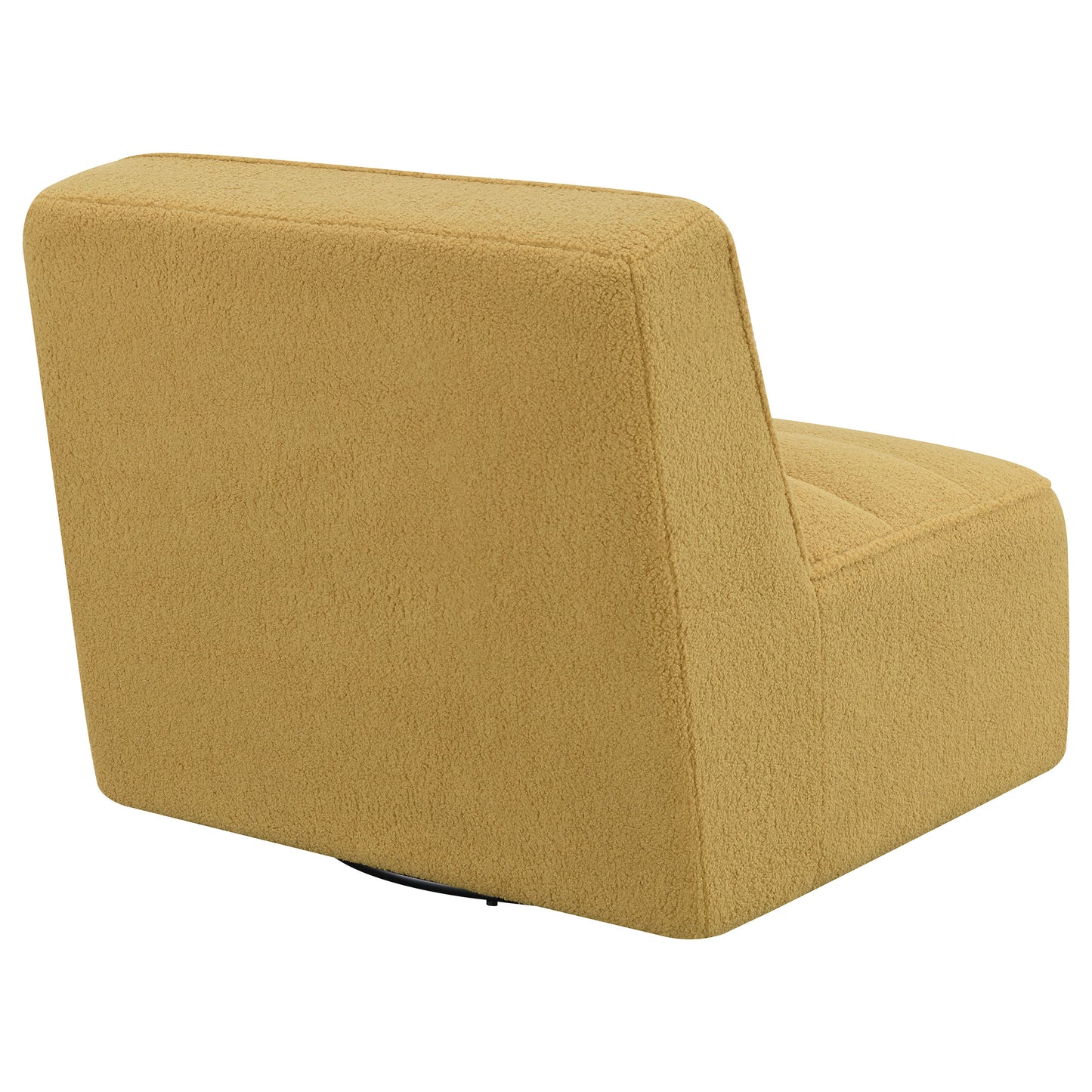 Cobie Upholstered Armless Swivel Chair Mustard