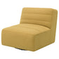 Cobie Upholstered Armless Swivel Chair Mustard