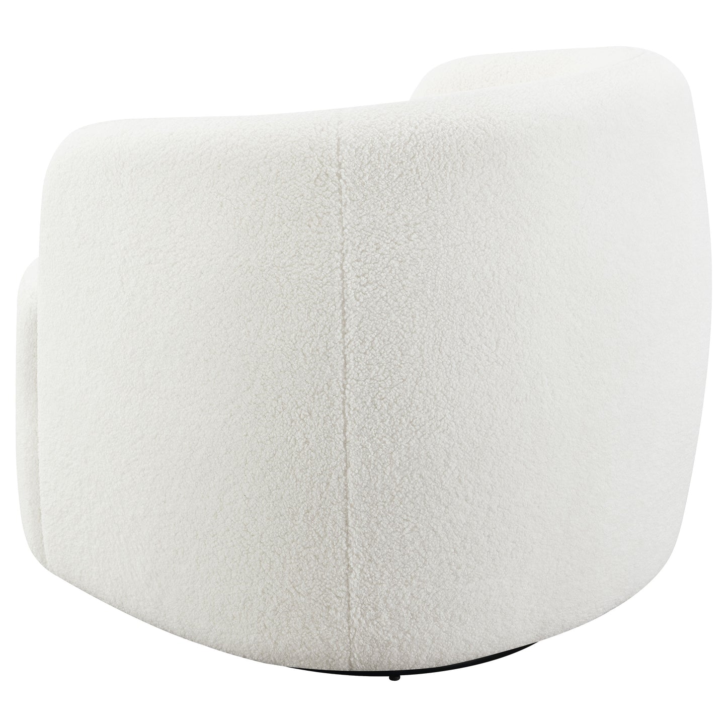 Hudson Faux Sheepskin Upholstered Swivel Chair Natural