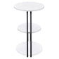 Hilly 3-tier Round Accent Side Table White and Black