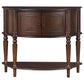 Brenda 2-door Demilune Wood Entryway Console Table Brown