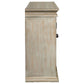 Kiara 4-door Wood Lattice Storage Accent Cabinet Light Honey