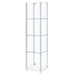 Bellatrix 4-shelf Clear Glass Curio Cabinet White