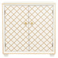 Belinda 2-door Storage Accent Cabinet White and Gold