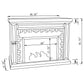 Gilmore Mirrored Freestanding Electric Fireplace Silver